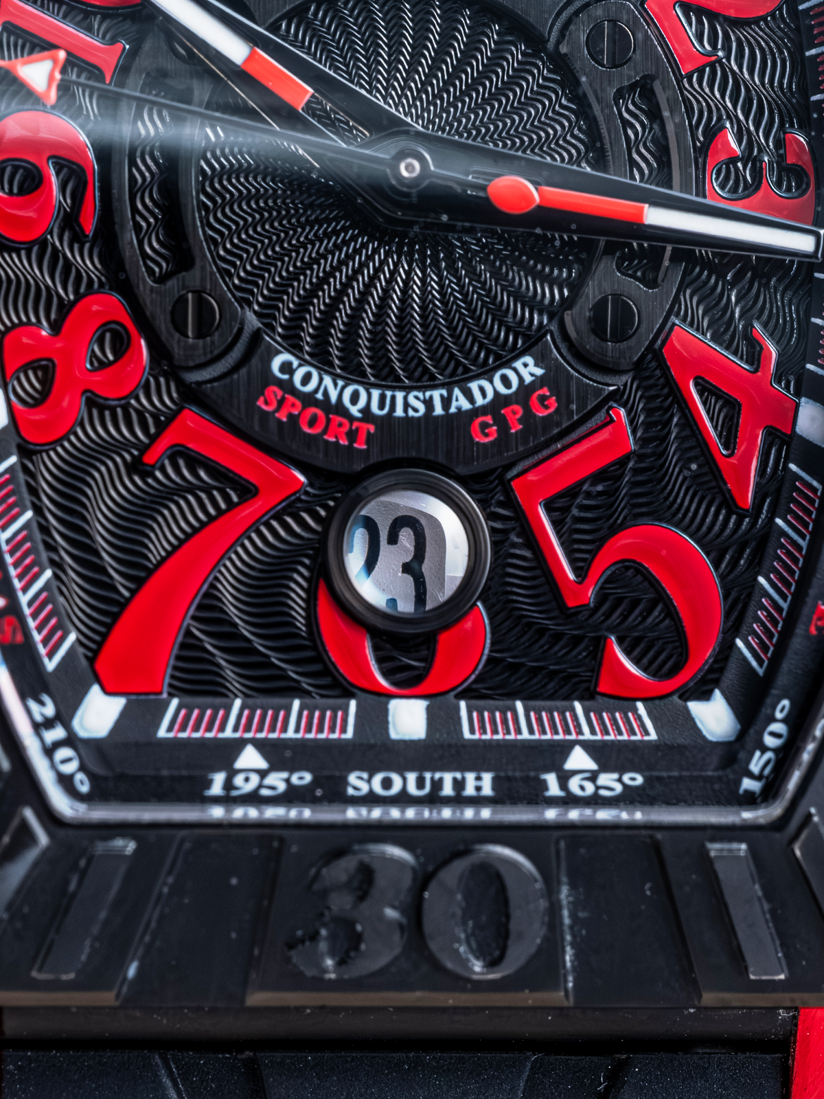 Franck Muller Conquistador GPG, Grand Prix Red Ergal, 38mm, 2016. Ref 8900SCDTGPG TTNRERG