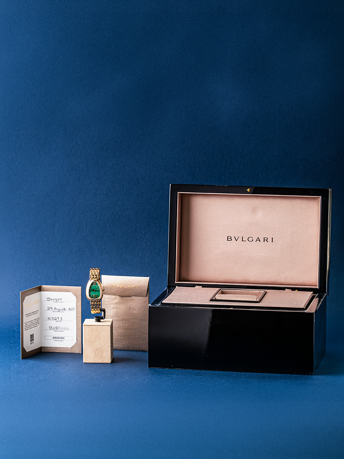 Bvlgari Serpenti Seduttori Malachite 33mm 103944 Full-Set de 2023