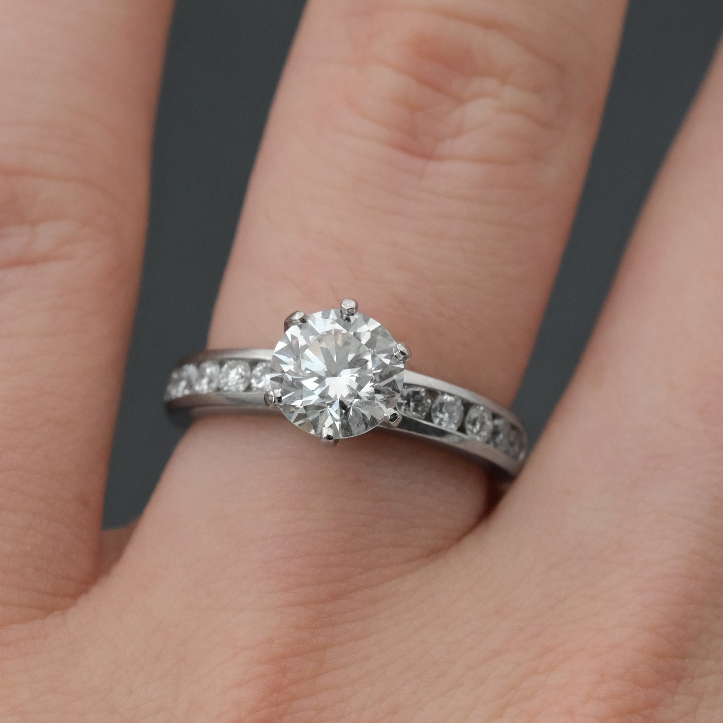 Anillo Tiffany&Co 1.29ct VS1 Diamante Natural en Platino