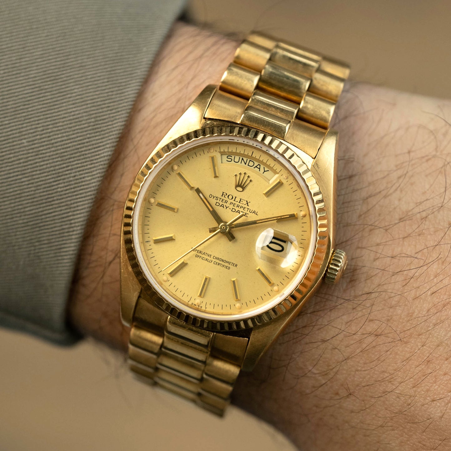 Rolex Day Date Champagne 18038 de 1980