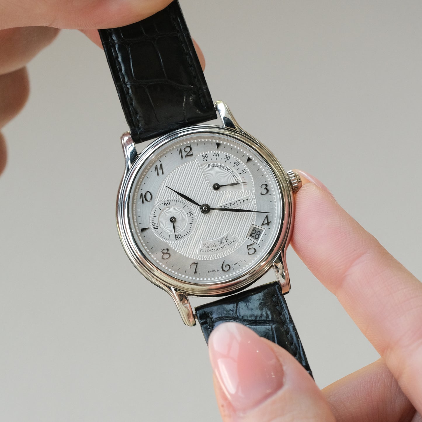 Zenith Elite Power Reserve Chronomaster PLATINO 39.0240.655 de 1990s