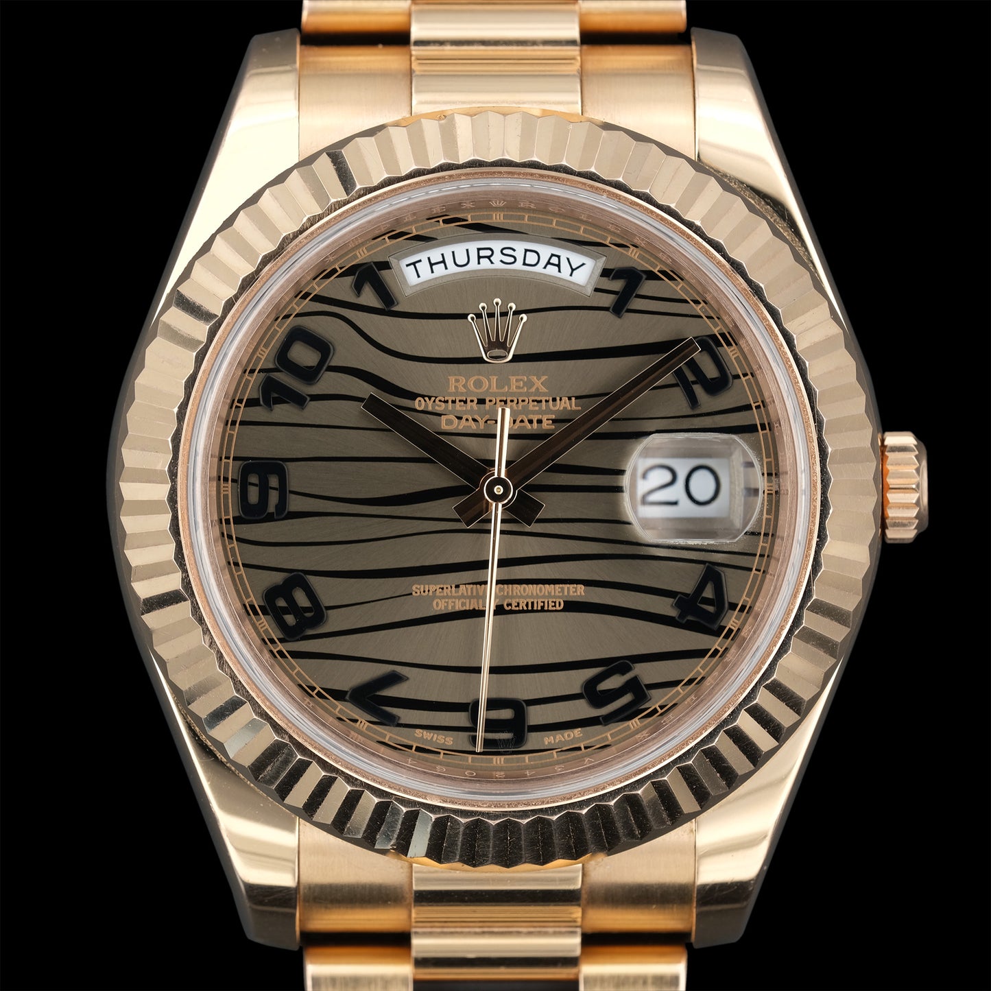 Rolex Day Date II ref.218235 "Wave Dial" del 2014