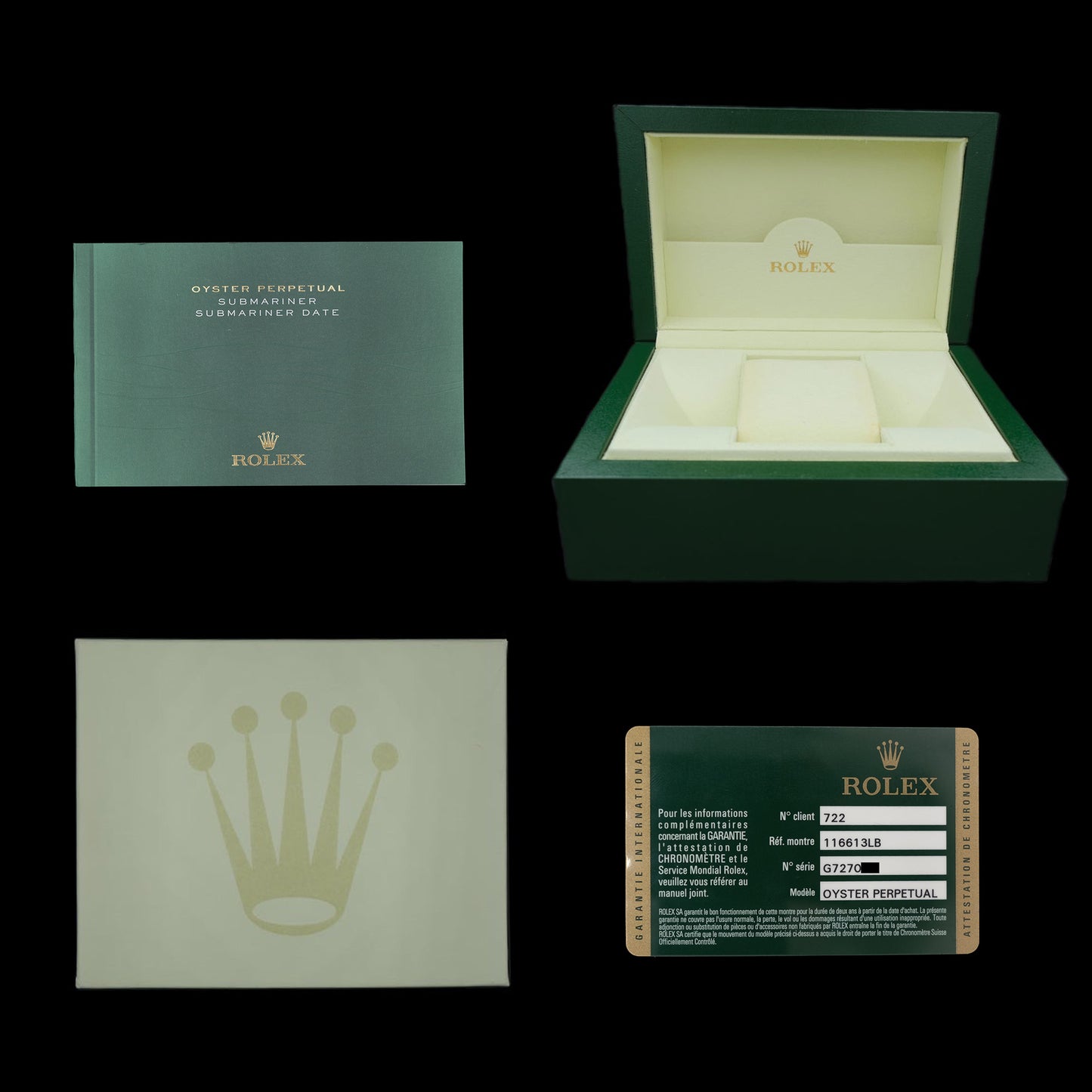 Rolex Submariner "Bluesy" Full-Set ref.116613LB del 2013