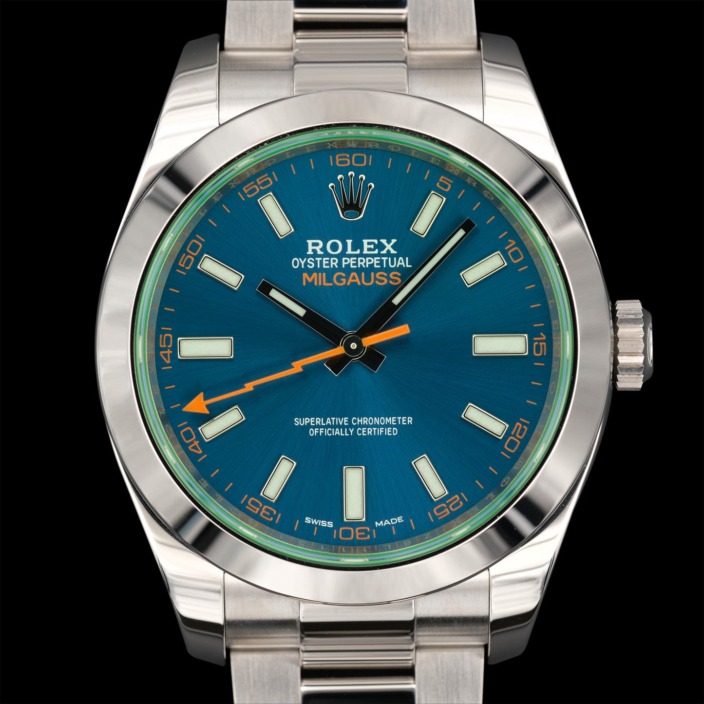 Rolex Milgauss "Z Blue Dial" ref.116400GV del 2019 "Fullset"