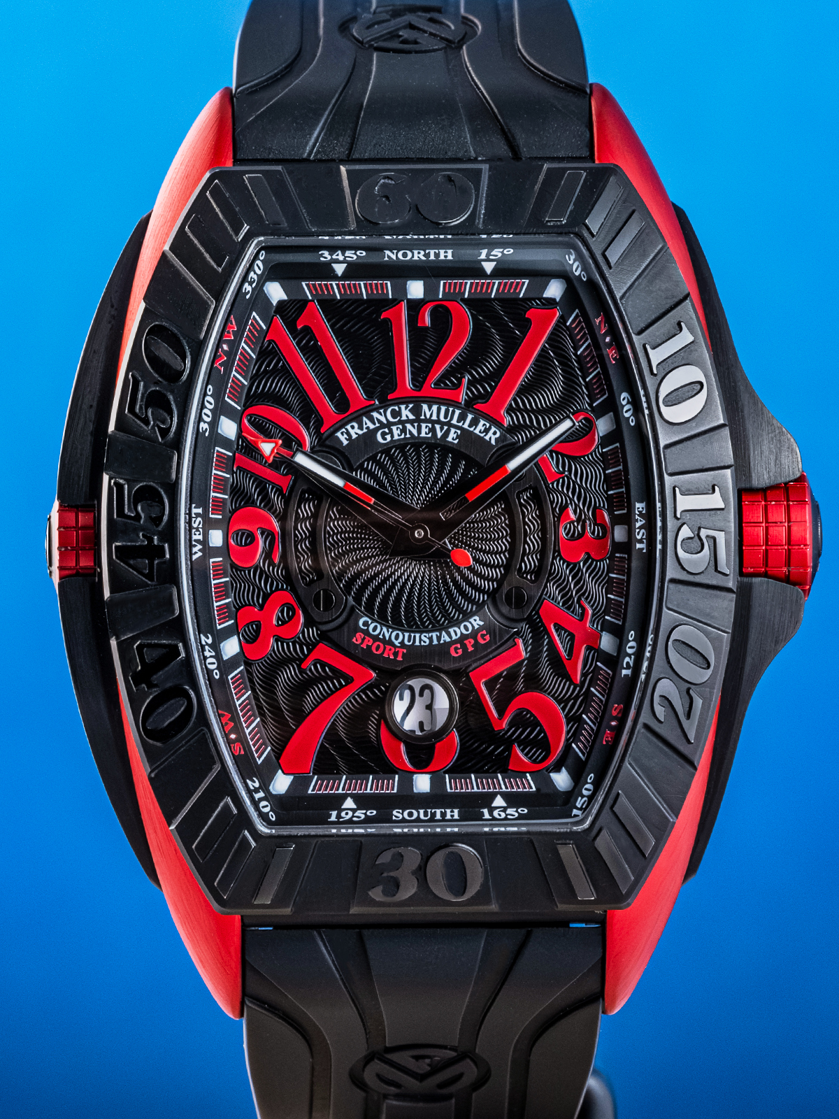 Franck Muller Conquistador GPG, Grand Prix Red Ergal, 38mm, 2016. Ref 8900SCDTGPG TTNRERG