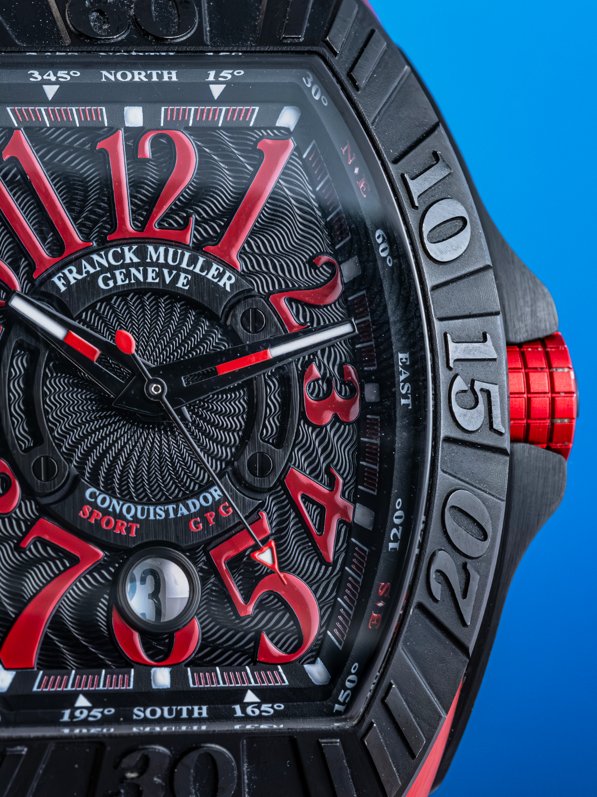 Franck Muller Conquistador GPG, Grand Prix Red Ergal, 38mm, 2016. Ref 8900SCDTGPG TTNRERG