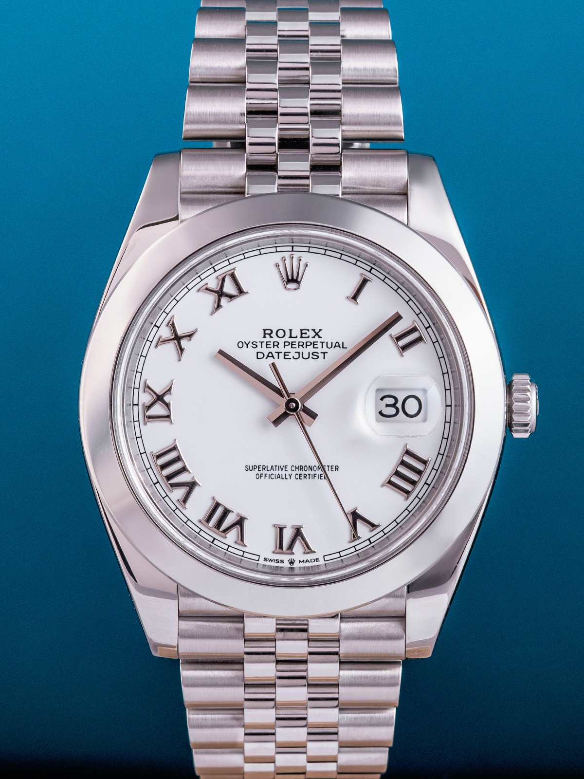 Rolex Datejust White Roman Numerals Jubilee 41mm ref. 126300 de 2020