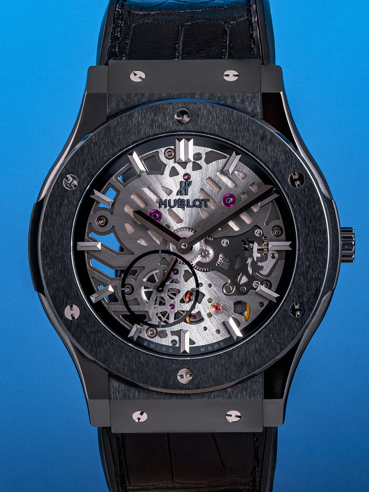 Hublot Classic Fusion Ultra-Thin Skeleton All Black 42mm, ref. 545.CM.0140.LR de 2016