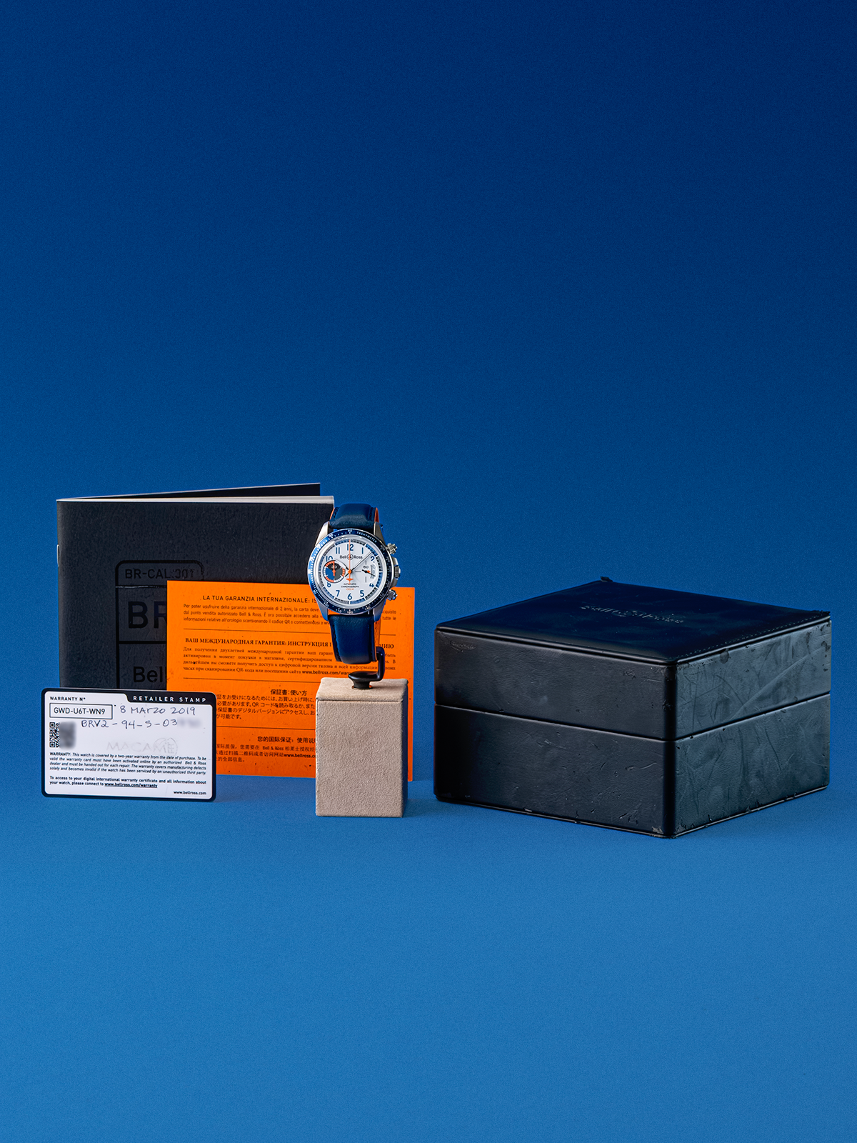 Bell & Ross, V2 94 Limited Edition Racing Bird Chronograph, 41mm ref. BRV2-94-S Full Set de 2019