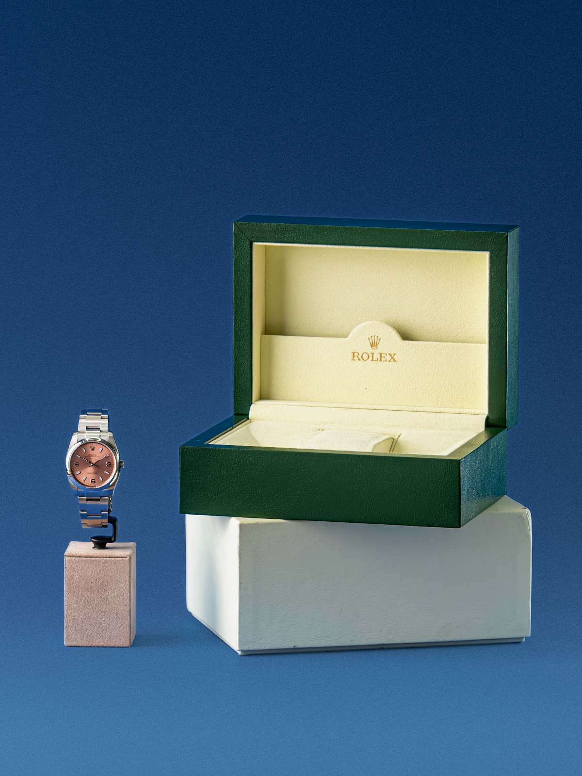 Rolex Air King "Salmon, 3,6,9", 34mm ref. 114200 Full Set de 2012
