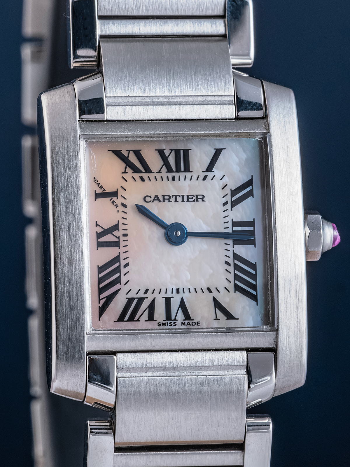 Cartier Tank Française Carat Pink Mother of Pearl 20mm Ref. W51028Q3 de 2008