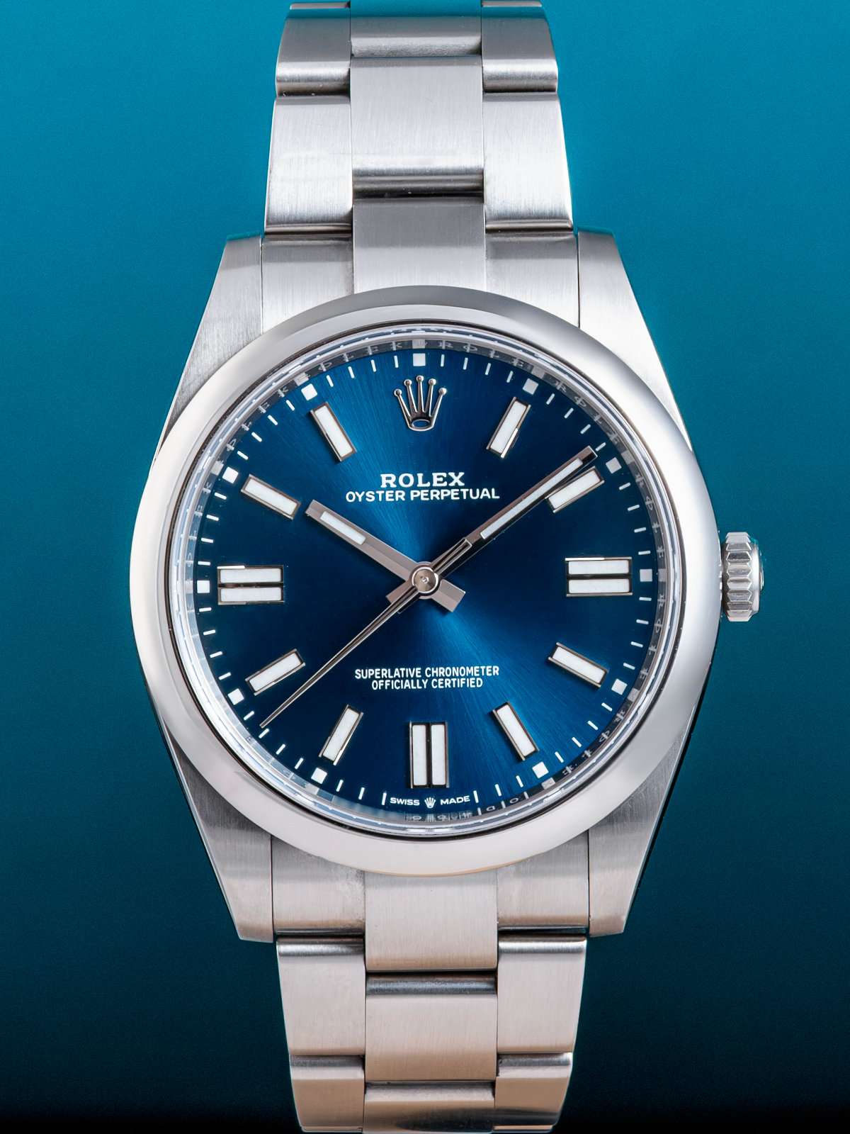 Rolex Oyster Perpetual Blue Dial 41mm ref. 124300 Full Set de 2021