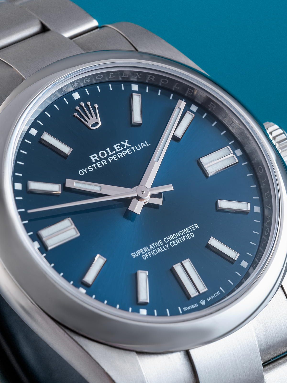 Rolex Oyster Perpetual Blue Dial 41mm ref. 124300 Full Set de 2021