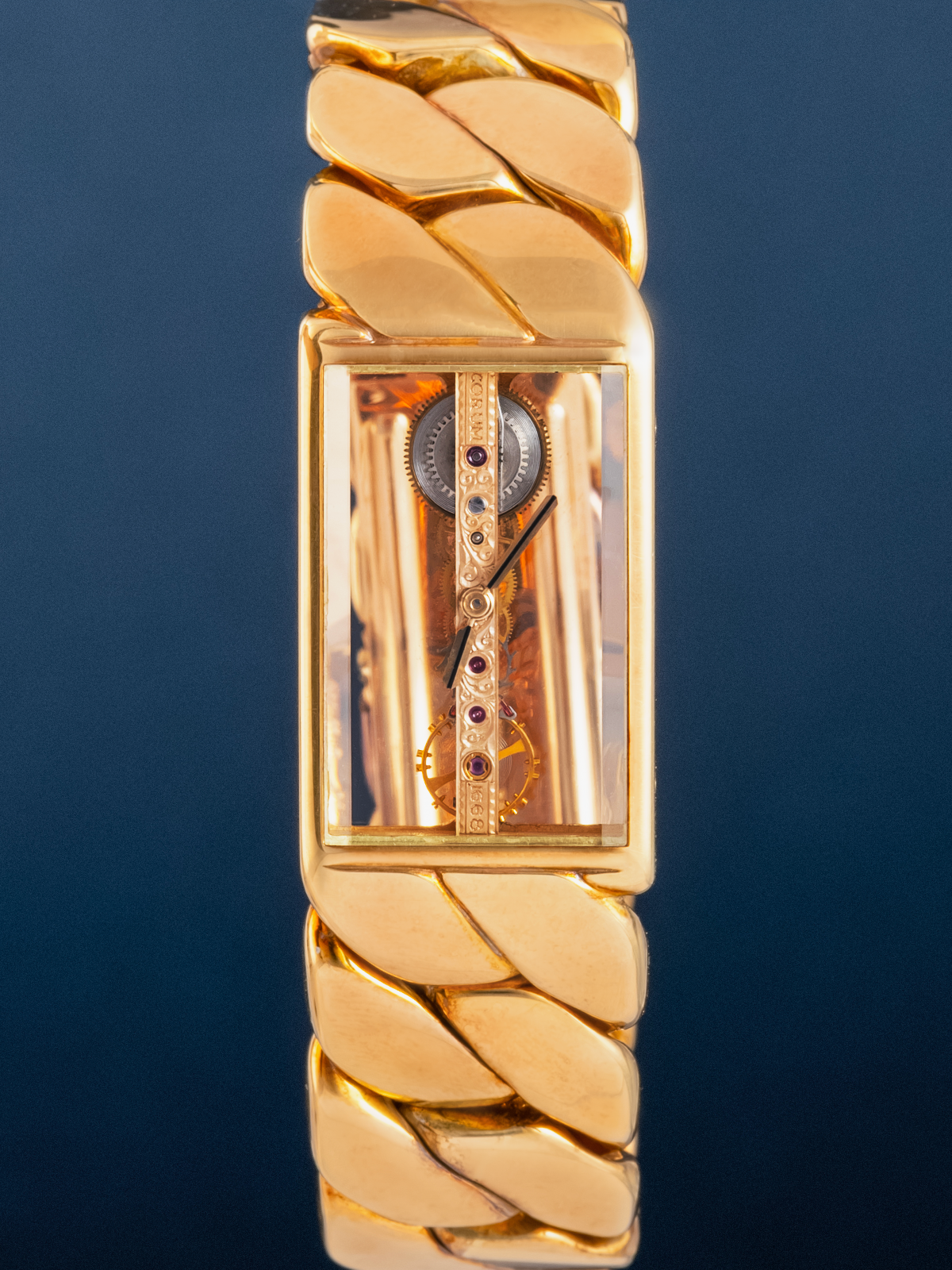 Corum Golden Bridge Cuban Link Chain ref.13.205.56K104 de 1980s