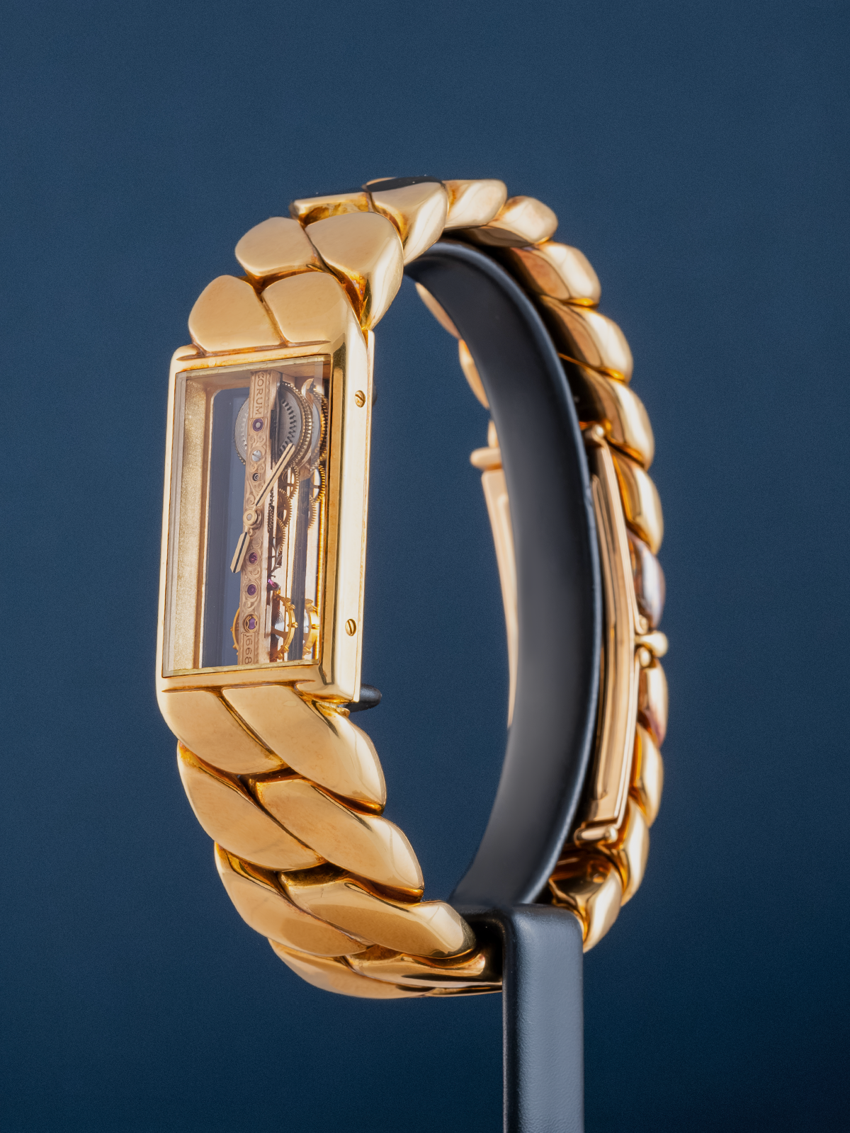 Corum Golden Bridge Cuban Link Chain ref.13.205.56K104 de 1980s
