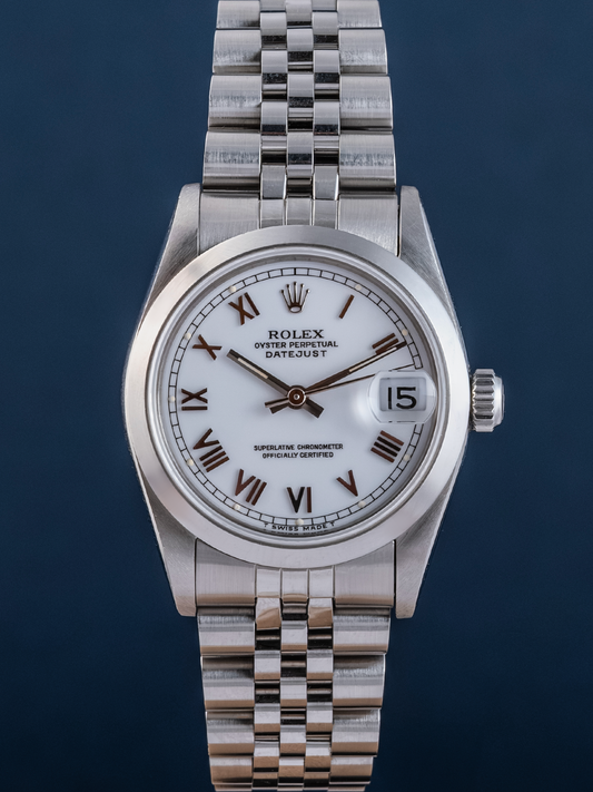 Rolex Datejust 31mm, White Roman Dial, Ref. 68240 de 1993