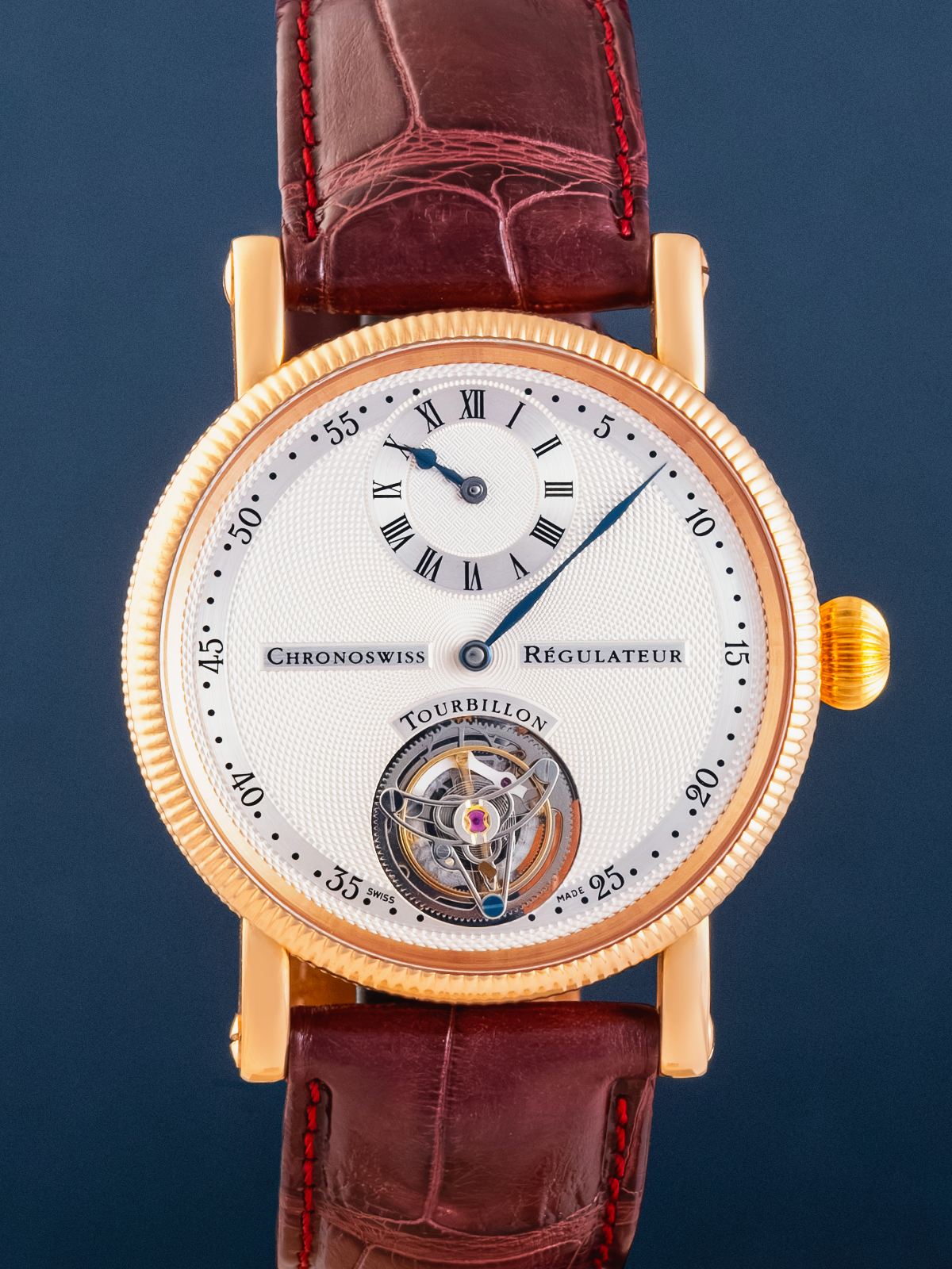 Chronoswiss Régulateur Tourbillon Rose Gold 38mm ref. CH 3121 R de 2002