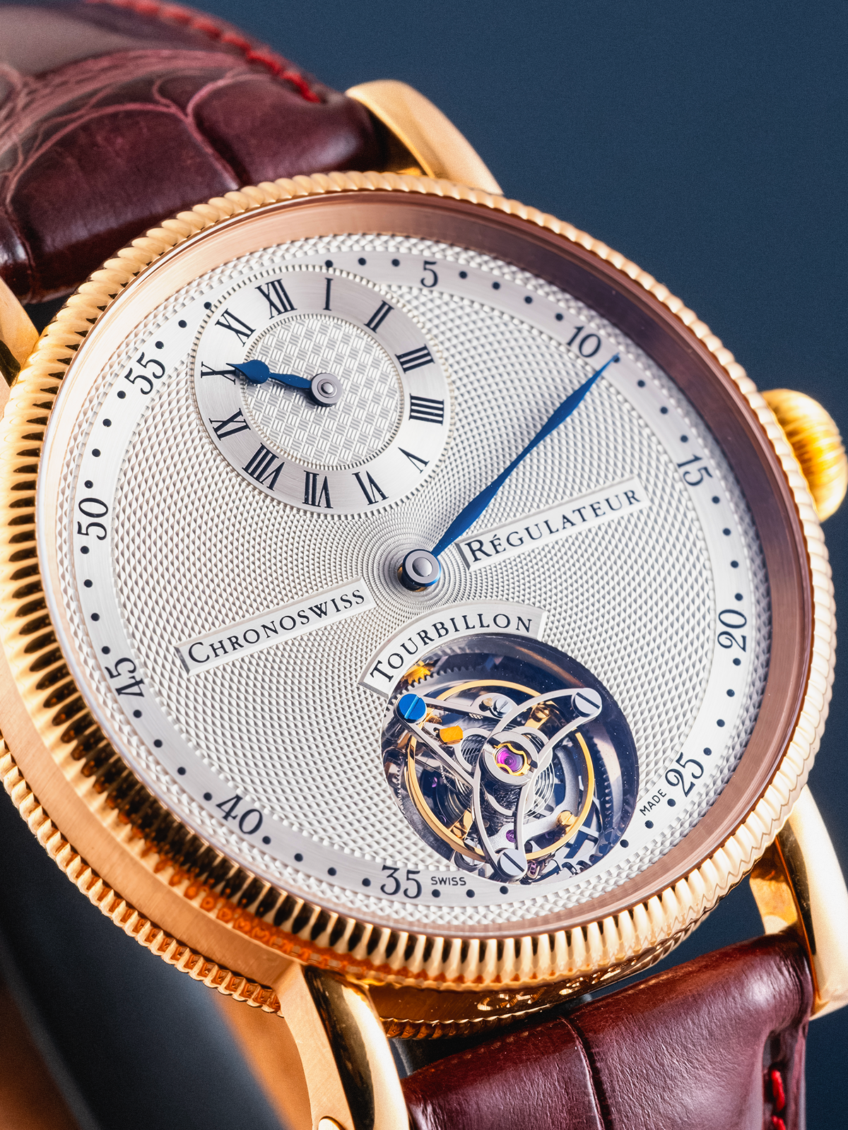 Chronoswiss Régulateur Tourbillon Rose Gold 38mm ref. CH 3121 R de 2002
