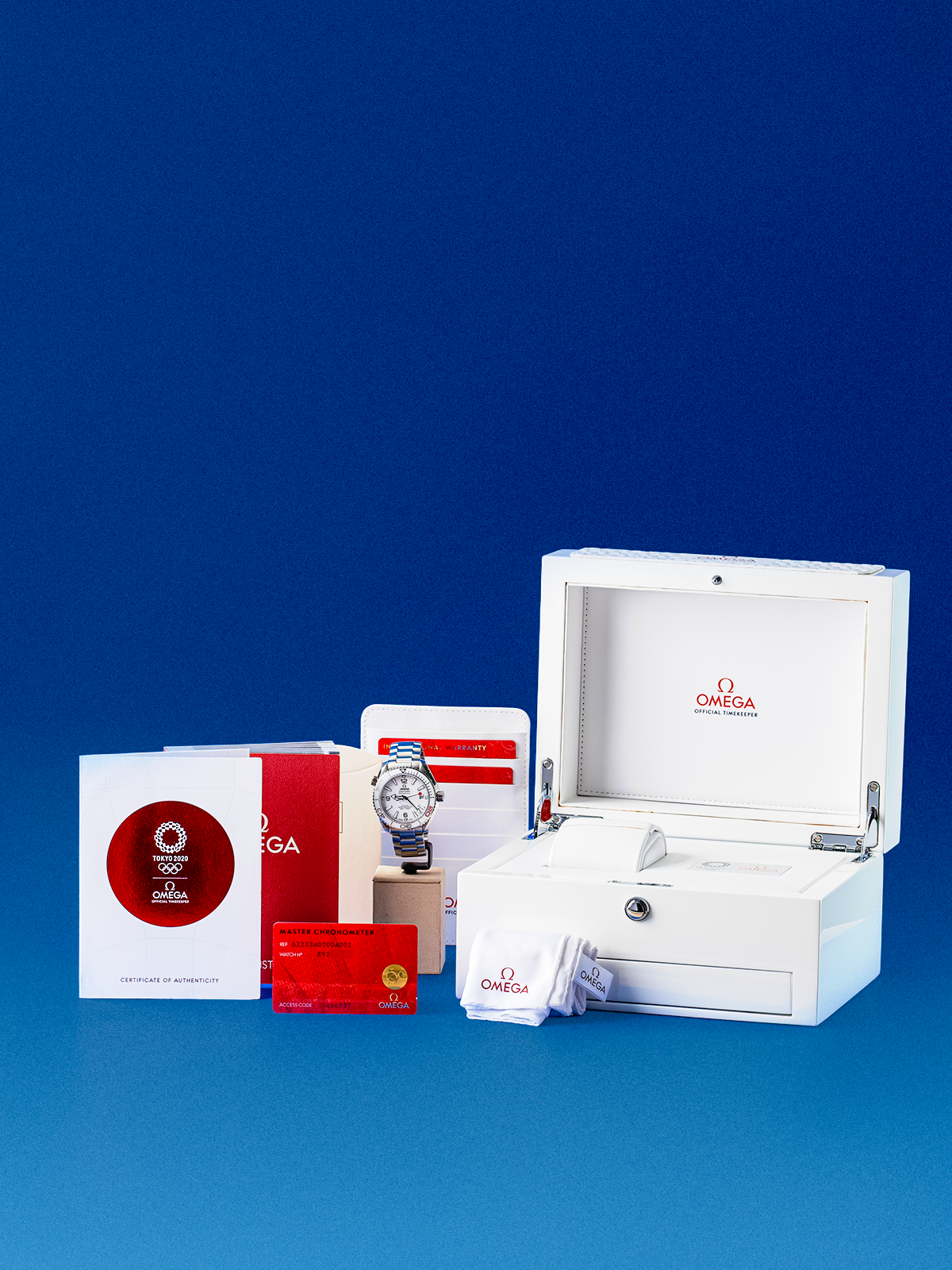 Omega Seamaster Planet Ocean 600 M Tokyo 2020 39.5mm Ref. 522.33.40.20.04.001 de 2020 Full Set
