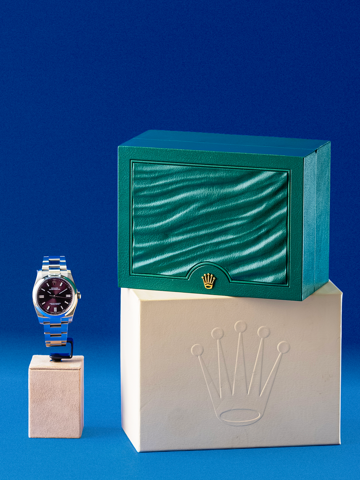 Rolex Oyster Perpetual Grape Purple Dial 36 mm Ref. 116000 Full Set de 2015