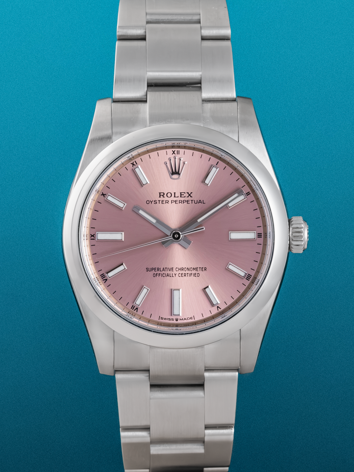 Rolex Oyster Perpetual Pink 34 mm 124200 Full-Set de 2020