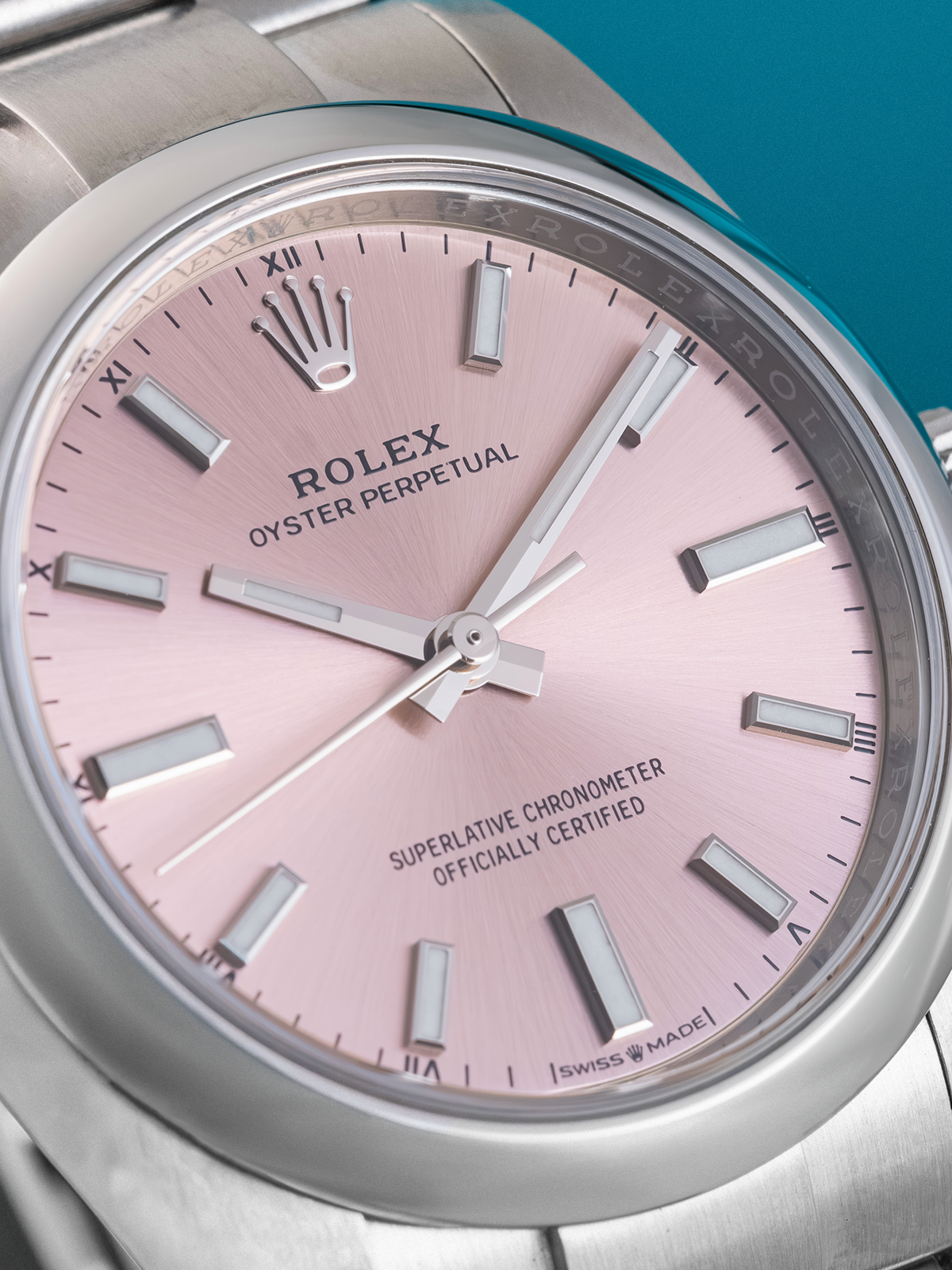Rolex Oyster Perpetual Pink 34 mm 124200 Full-Set de 2020