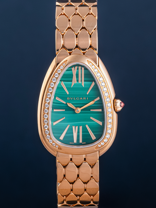 Bvlgari Serpenti Seduttori Malachite 33mm 103944 Full-Set de 2023