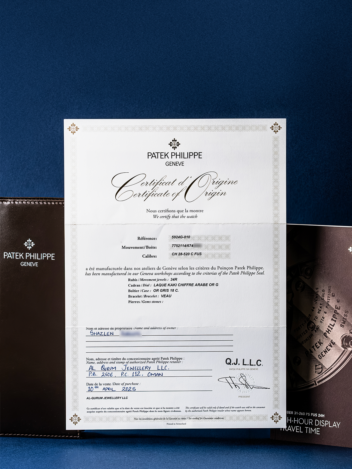 Patek Philippe Travel Time 24hrs 5224R-001 NUEVO Full Set de 2025
