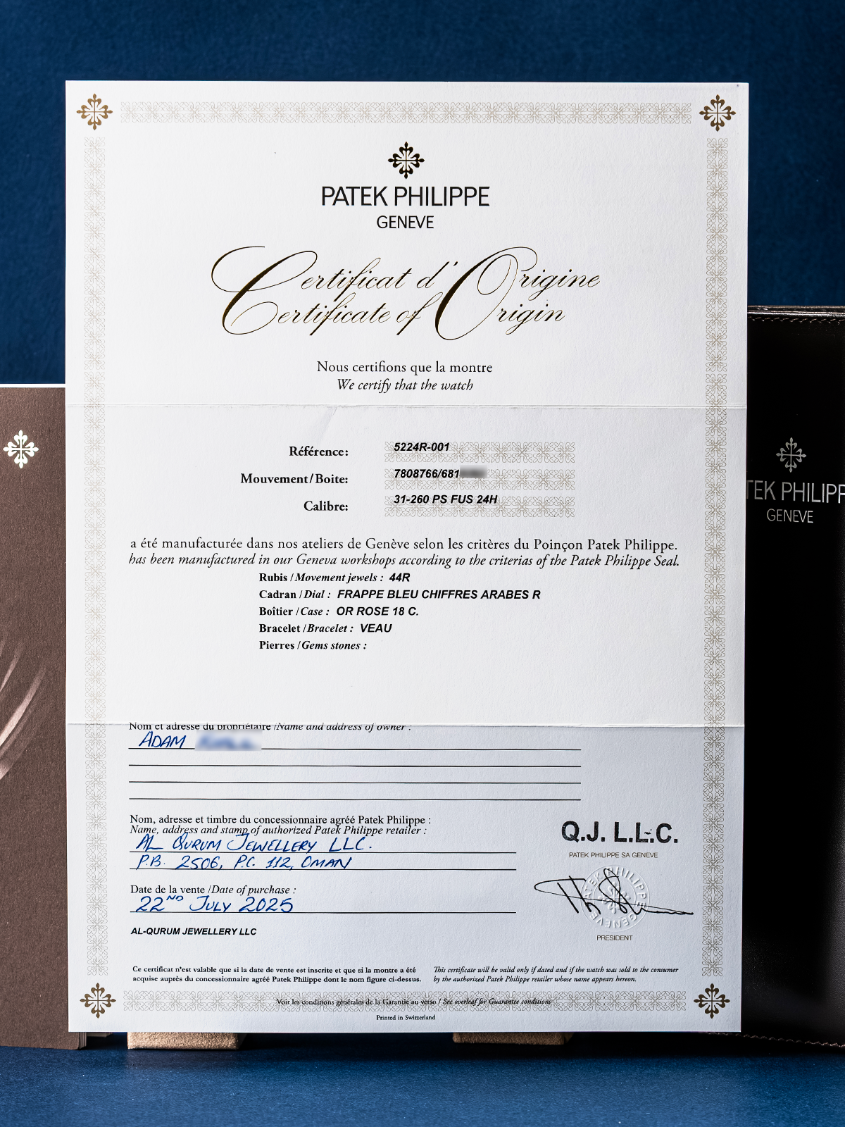 Patek Philippe Travel Time Chronograph 5924G-010 "Olive" NUEVO Full Set de 2025