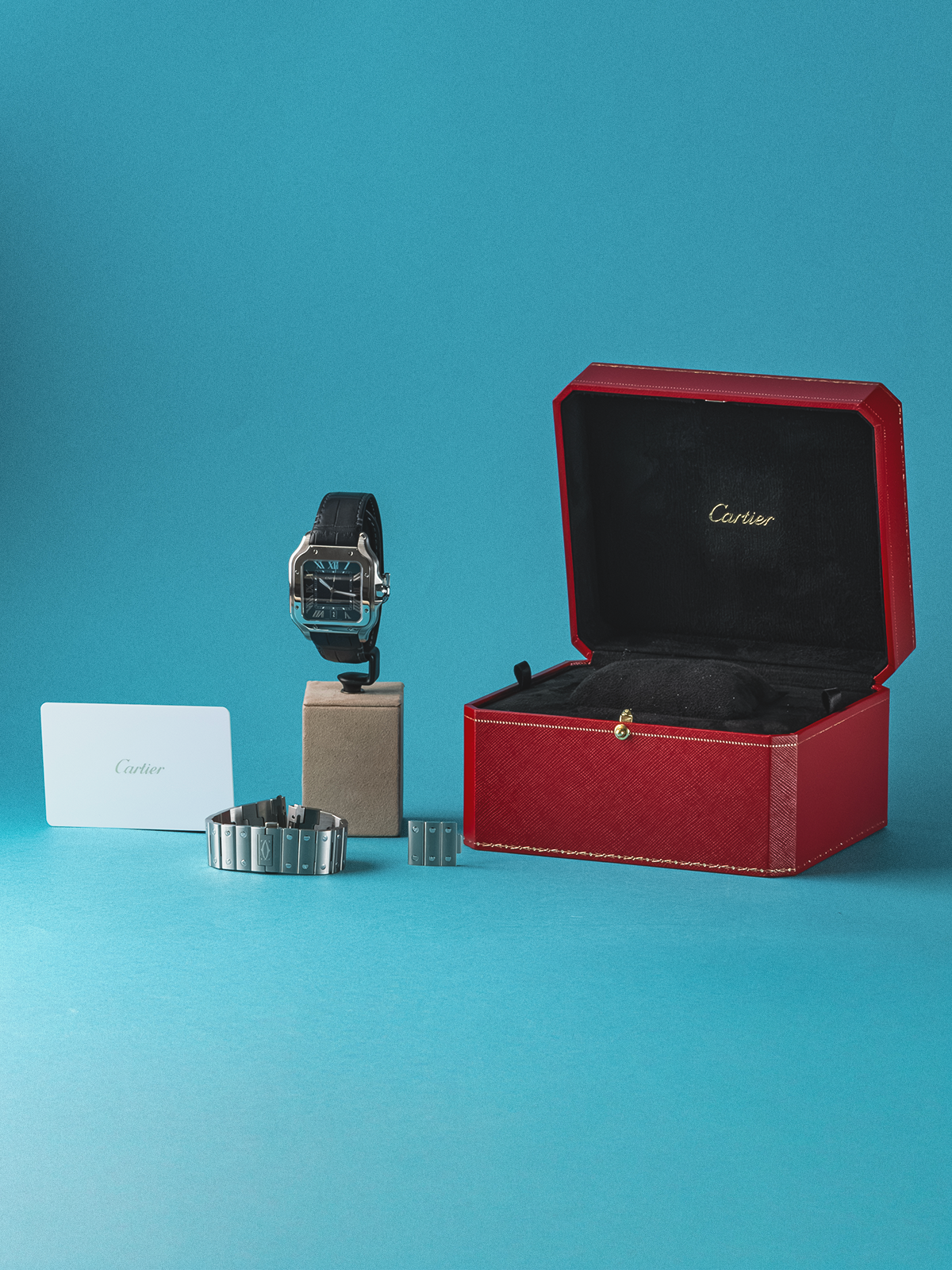 Cartier Santos XL Blue ref. WSSA0071 del 2025 Full-Set