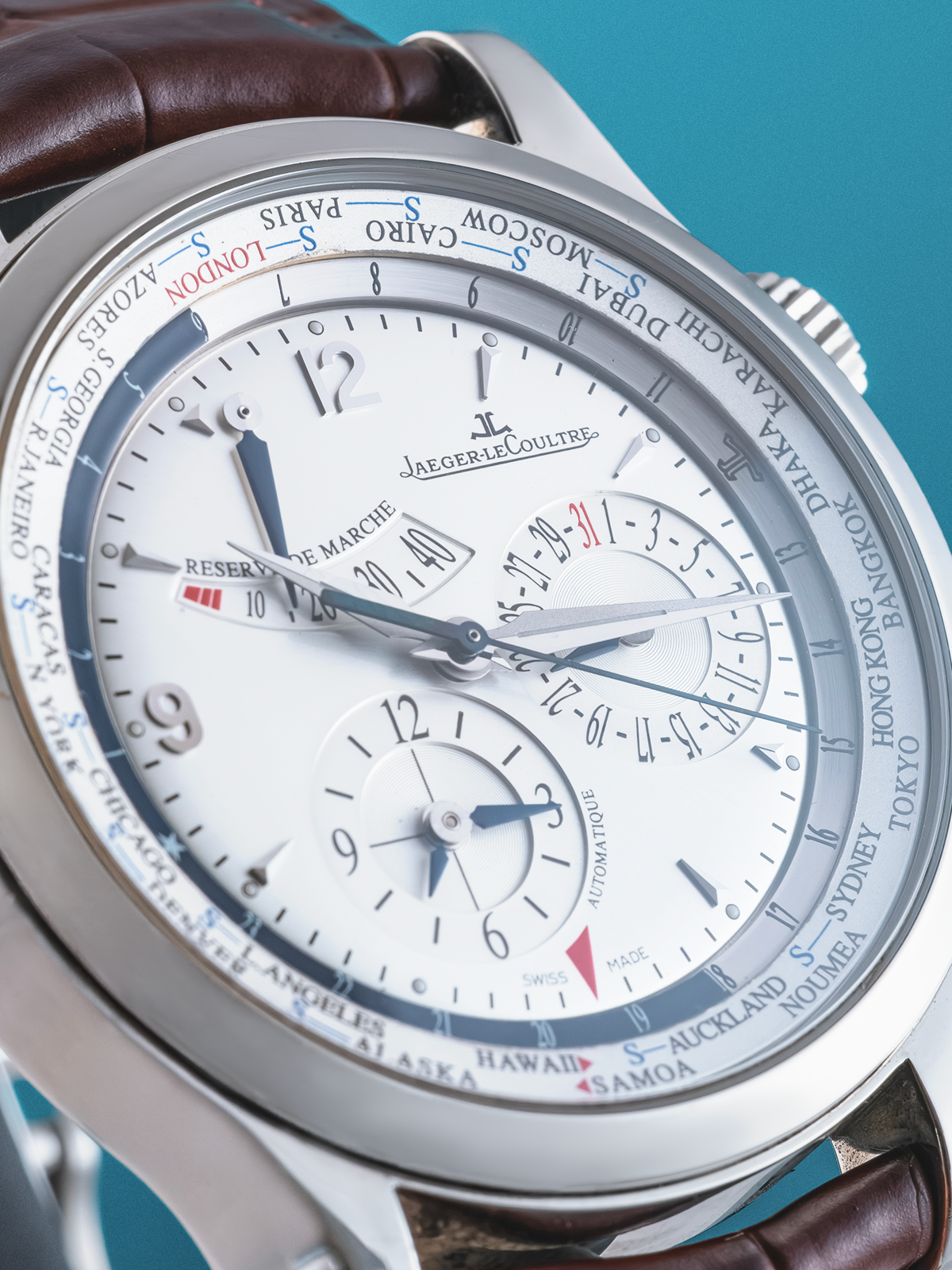 Jagger Le Coultre Master Geographique 41mm ref. 146.8.32.5 del 2010