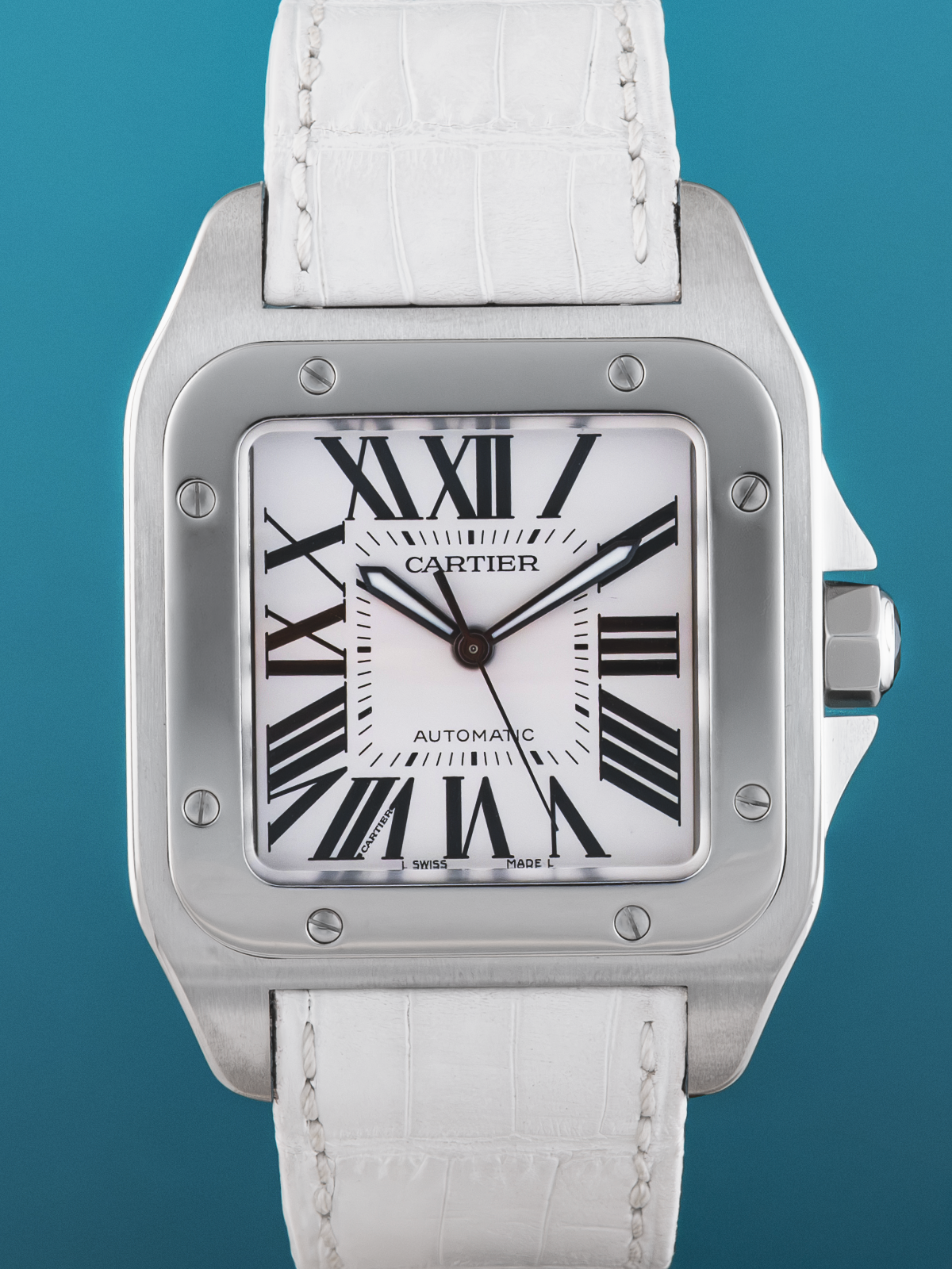 Cartier Santos 100 XL blanco 38 x 51 mm ref. 2656 del 2003