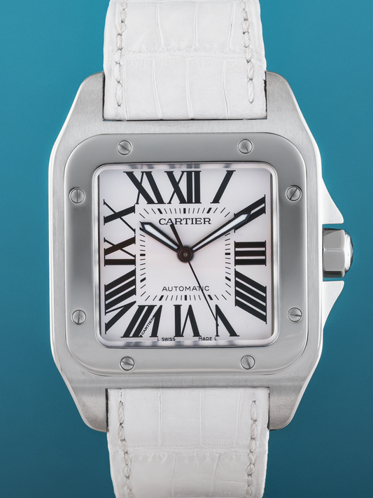 Cartier Santos 100 XL blanco 38 x 51 mm ref. 2656 del 2003