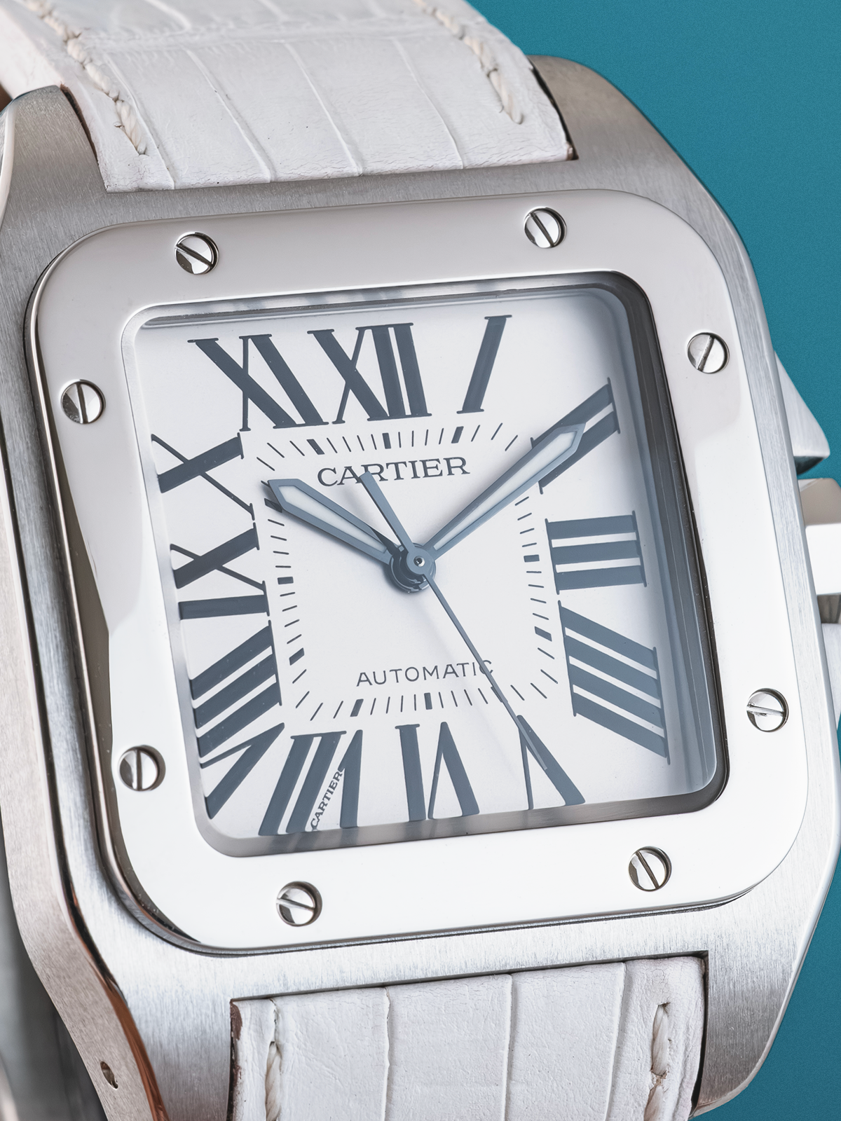 Cartier Santos 100 XL blanco 38 x 51 mm ref. 2656 del 2003