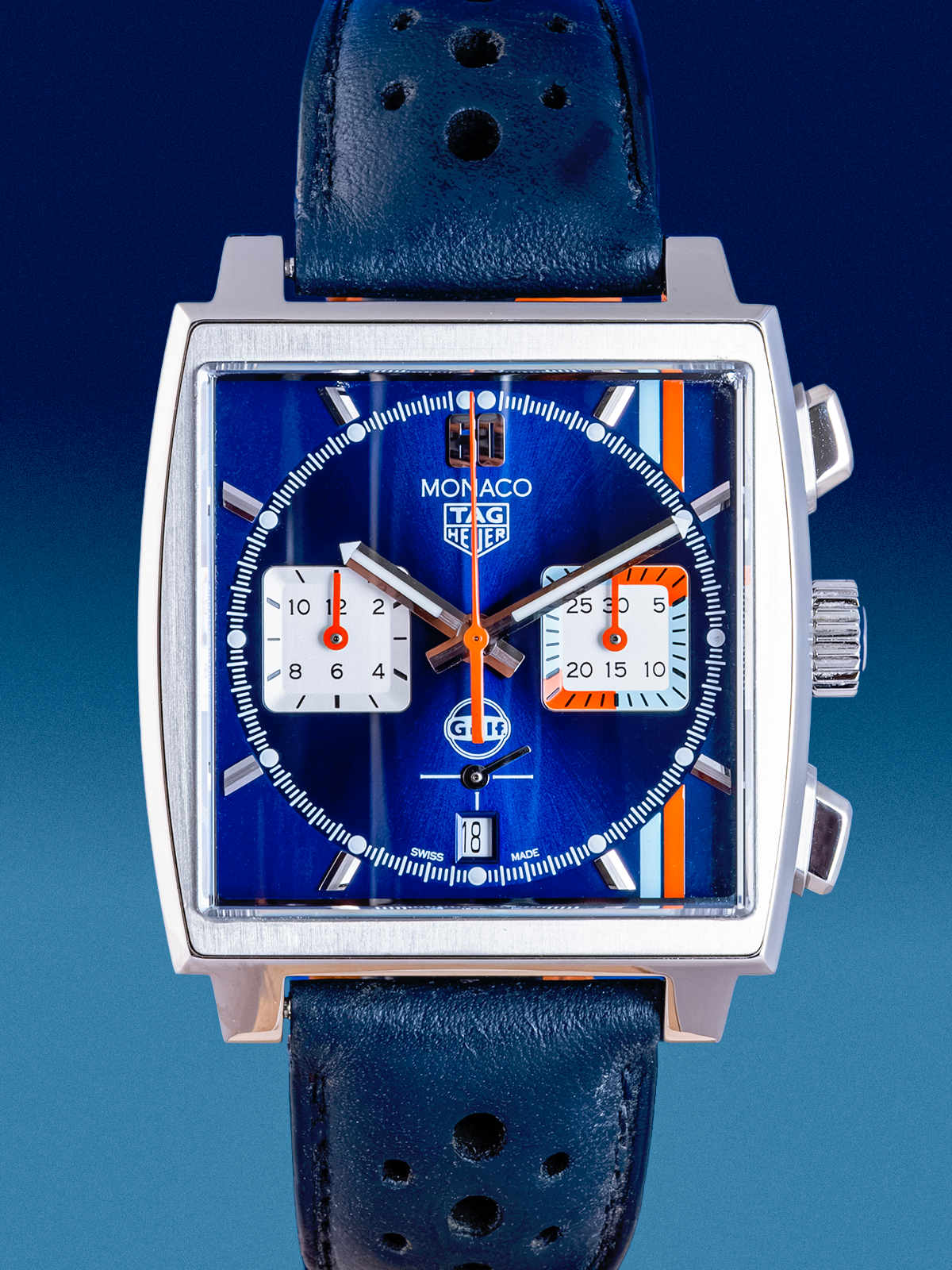 Tag Heuer Monaco 02 Edition Gulf Azul 39mm Ref. CBL2115.FC6494 Full Set de 2024