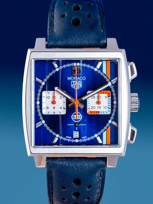 Tag Heuer Monaco 02 Edition Gulf Azul 39mm Ref. CBL2115.FC6494 Full Set de 2024