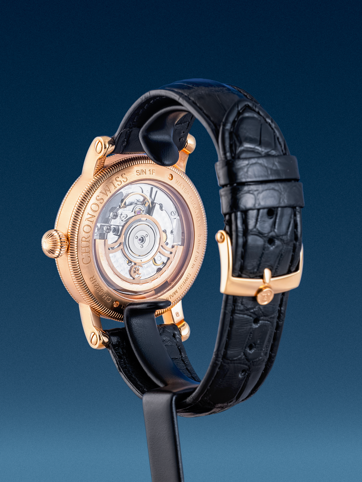 Chonoswiss, Flying Regulator Jumping Hour Gold, 40mm, ref. CH-8321R-BKBK Full Set de 2025