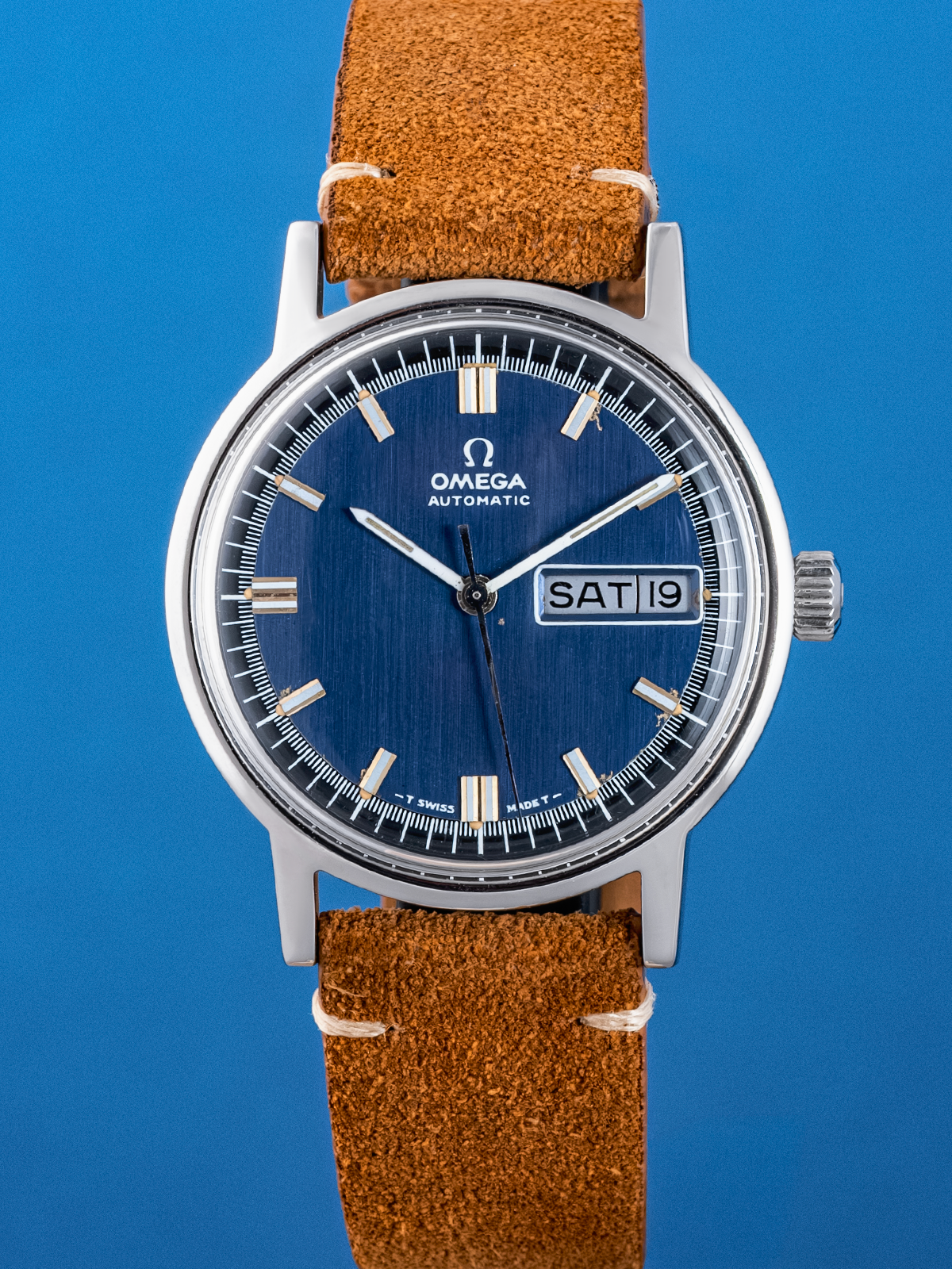Omega DeVille Exotic Racing Blue Dial ref. 166.0140 de 1970