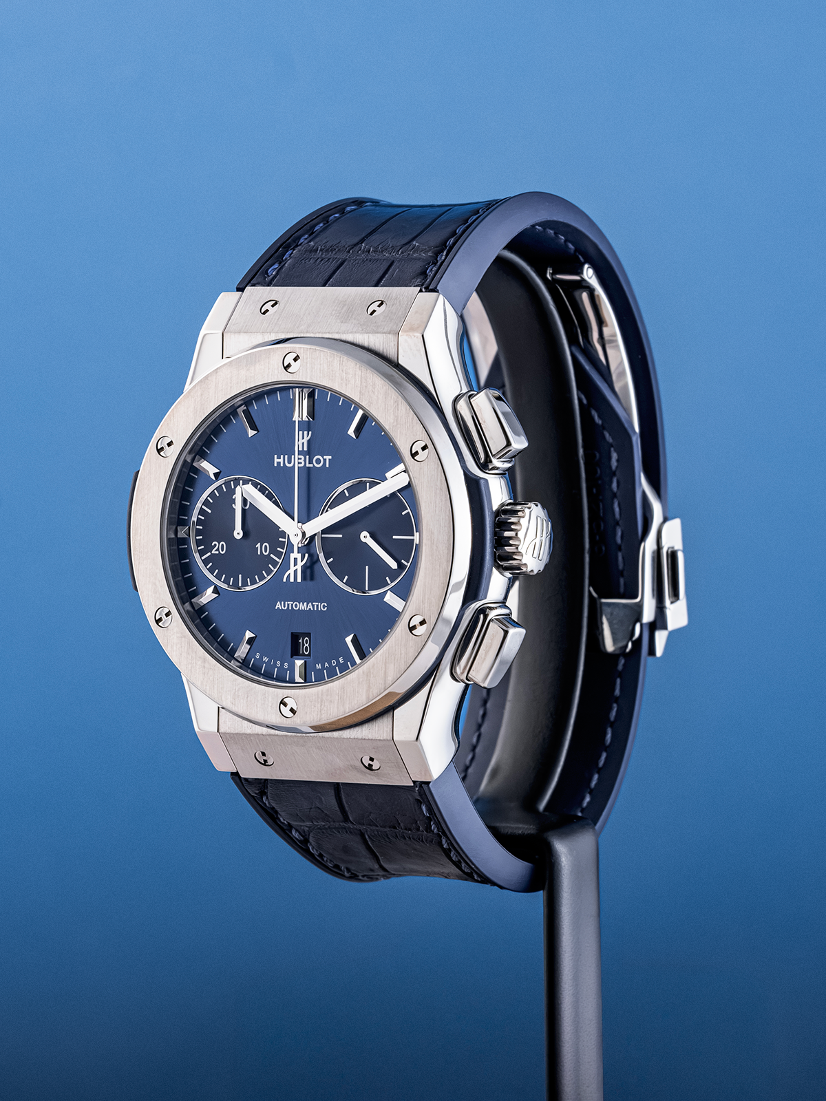 Hublot Classic Fusion Chronograph blue 42mm ref. 541.NX.7170.LR