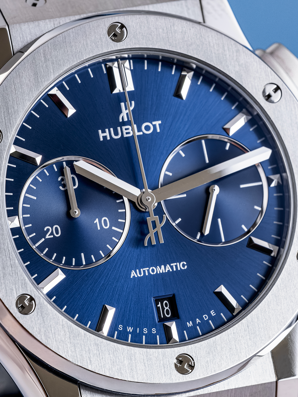 Hublot Classic Fusion Chronograph blue 42mm ref. 541.NX.7170.LR