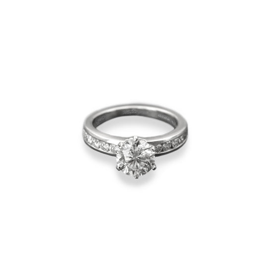 Anillo Tiffany&Co 1.29ct VS1 Diamante Natural en Platino