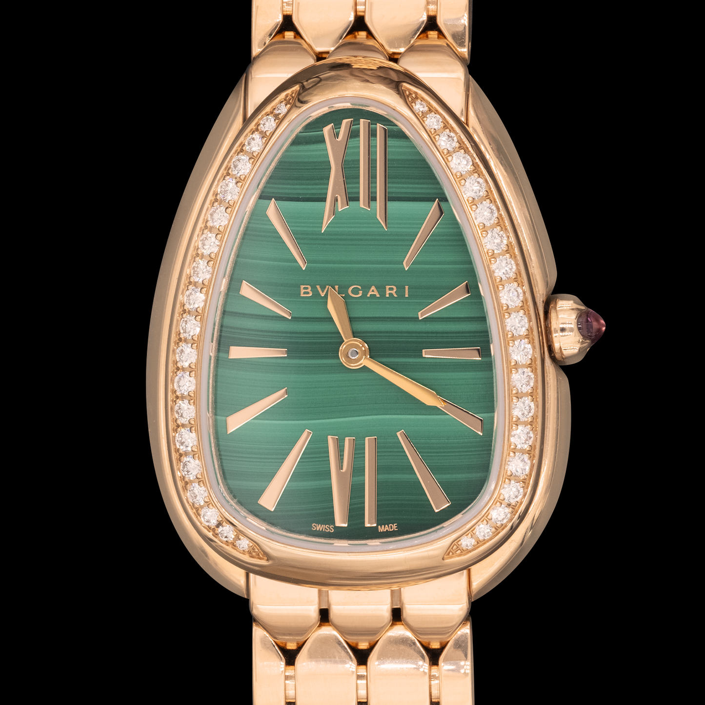 Bvlgari Serpenti Seduttori Malachite 33mm 103944 Full-Set del 2023