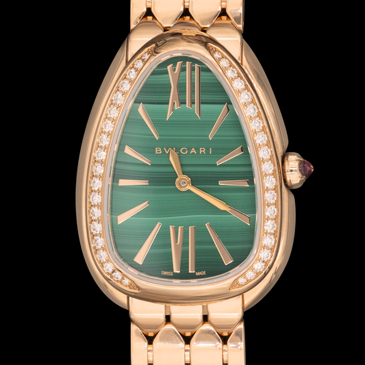 Bvlgari Serpenti Seduttori Malachite 33mm 103944 Full-Set del 2023