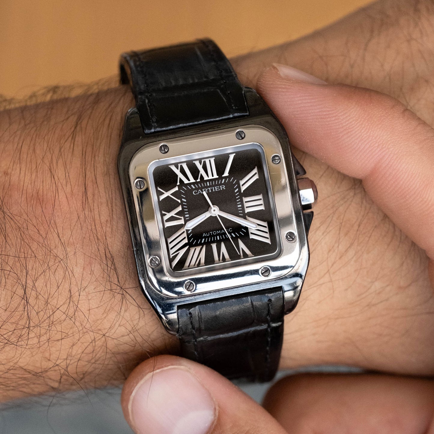 Cartier Santos 100 Mediano DLC ref.2878 Full-Set de 2015