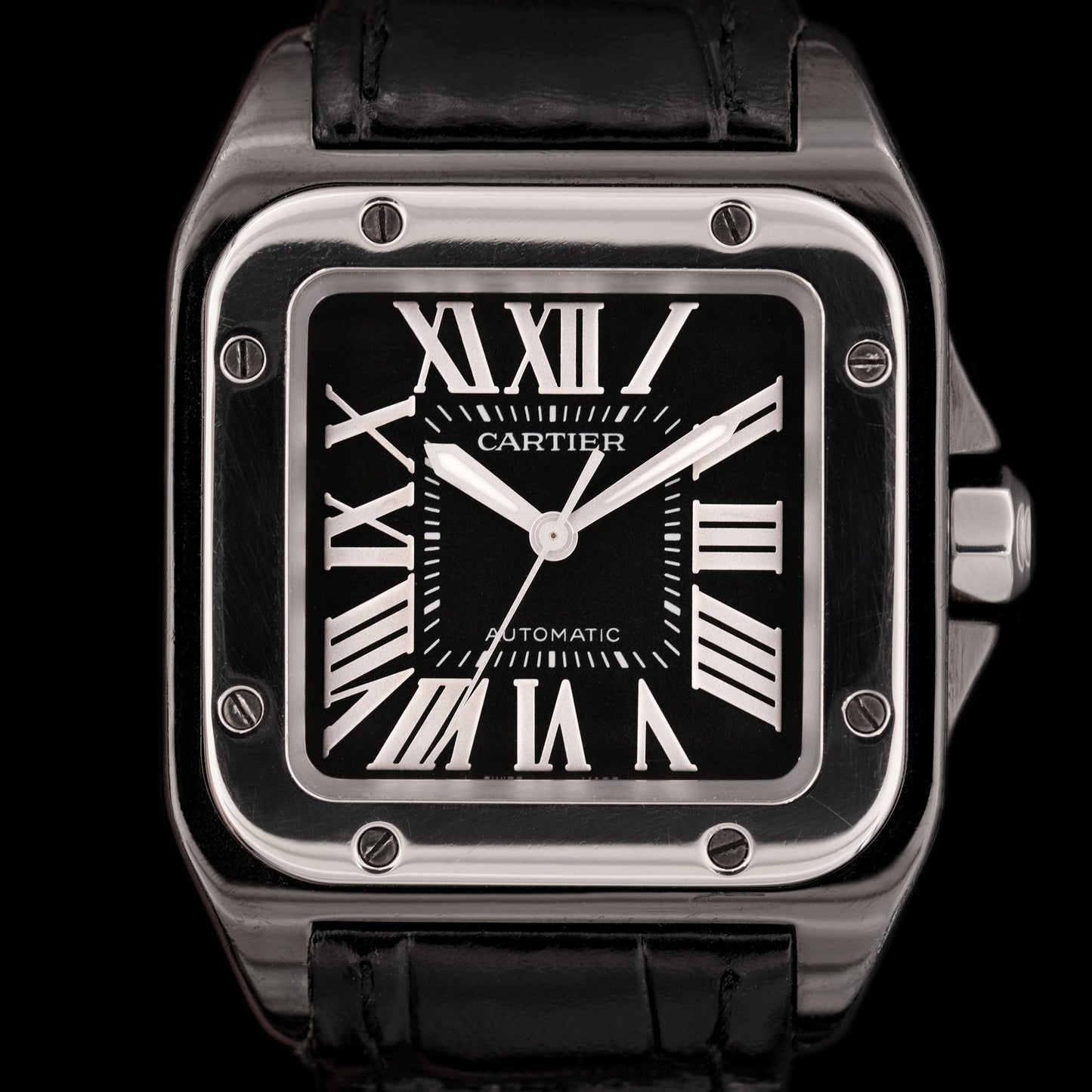 Cartier Santos 100 Mediano DLC ref.2878 Full-Set de 2015