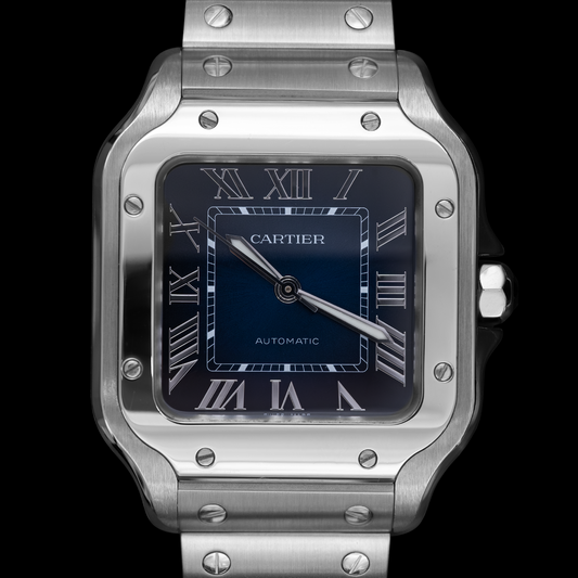 Cartier Santos Medium Blue Dial 35 mm Ref. WSSA0063 Full set de 2024