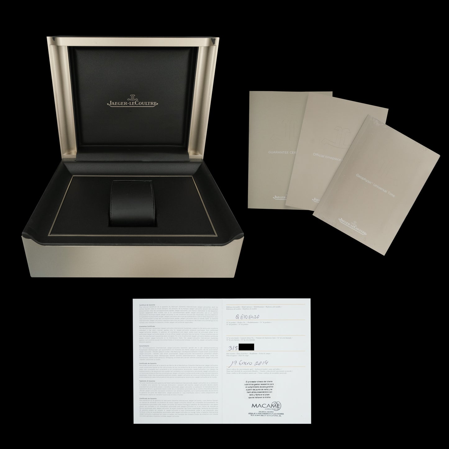 Jaeger LeCoultre Geophysic Universal Time 503.8.T2.S Full-Set del 2019