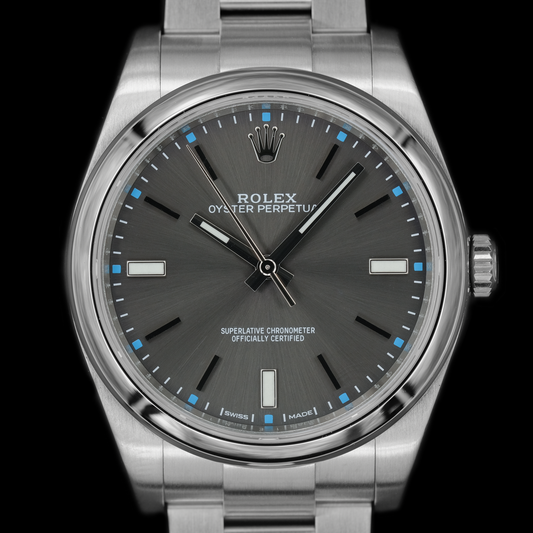 Oyster Perpetual 39 Dark Rhodium 114300 Full Set de 2018