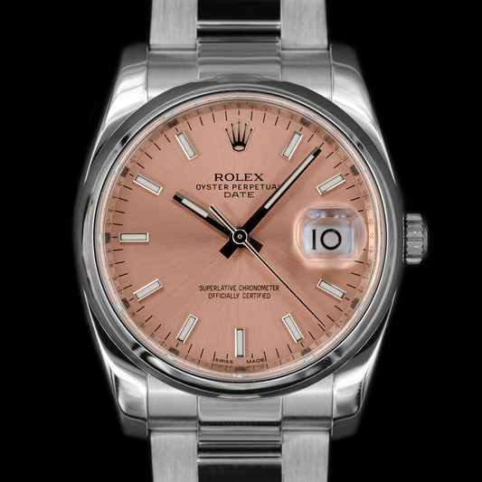 Oyster Perpetual Date Salmon Pink Dial 115200 de 2016
