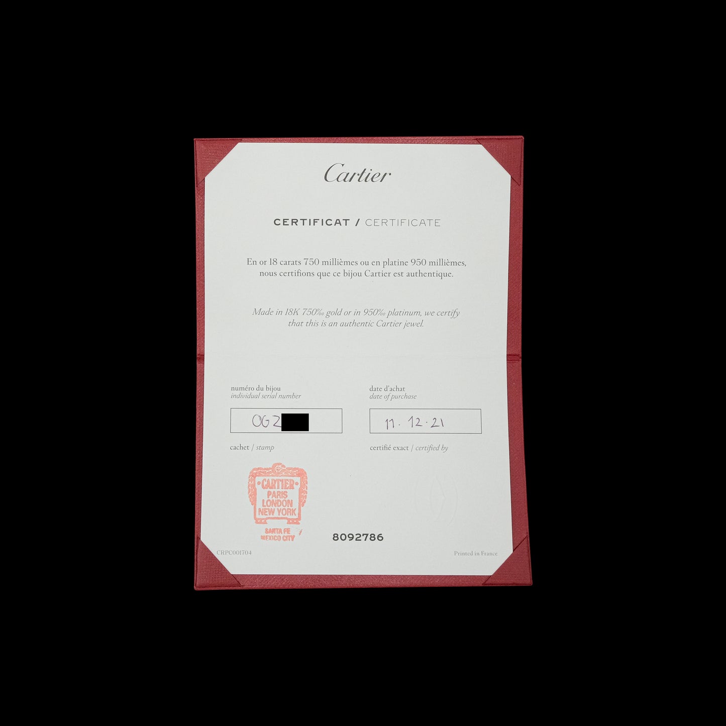 Cartier Pulsera Love B6066116 Full-Set de 2021
